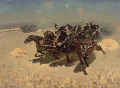 Tachanka (Carriage Race), 1925 by Mitrofan Borisovic Grekov